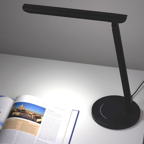 YAZAWA 調光機能付7W白色LEDスタンドライトBK