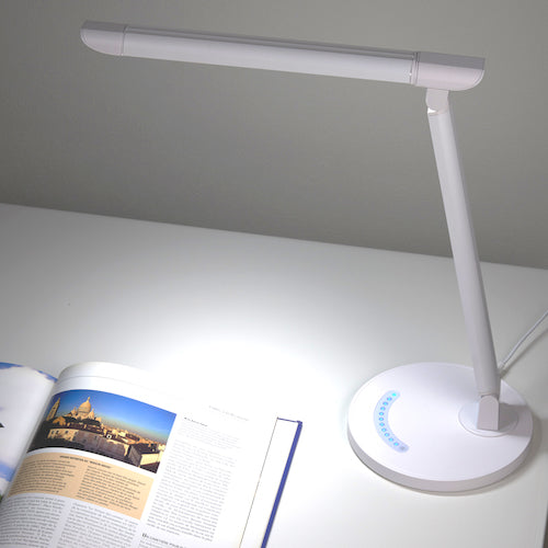 YAZAWA 調光機能付7W白色LEDスタンドライトWH