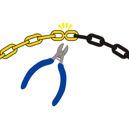 ミツギロン カット時にゴミがでない環境配慮型プラチェーン ゼロゼロチェーン ホワイト Φ6mm×50m SF−82−W