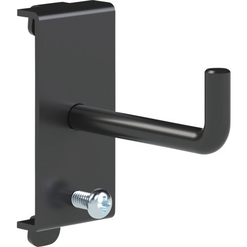 TRUSCO パンチングパネル用工具フック2穴掛け 1本爪 黒