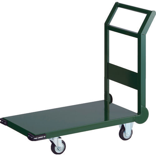 TRUSCO 鋼鉄製運搬車 800X450 Φ100プレス車 緑