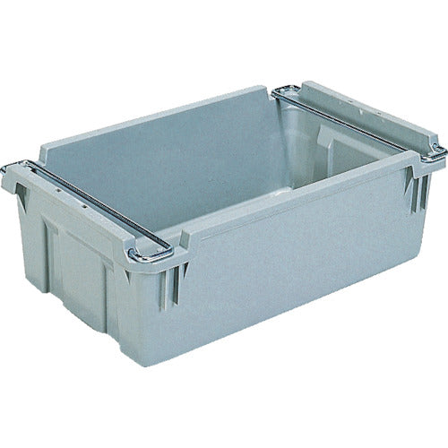 サンコー ネスティングコンテナー 203782 サンバケット#37N-2(ハンドル付)ライトグレー