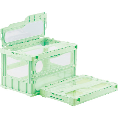 サンコー フタ一体型折りたたみコンテナー 559110 マドコンライトC-50Bグリーン