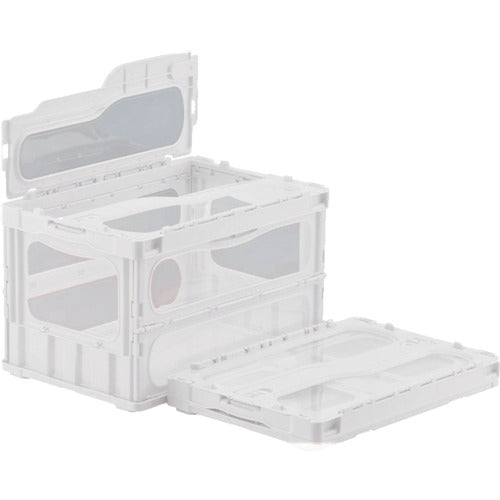 サンコー フタ一体型折りたたみコンテナー 559110 マドコンライトC-50Bホワイト