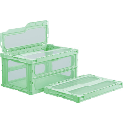 サンコー フタ一体型折りたたみコンテナー 559180 マドコンライトC-75Bグリーン