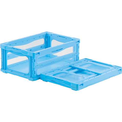 サンコー 折りたたみコンテナー 559140 マドコンライトO-30Bブルー