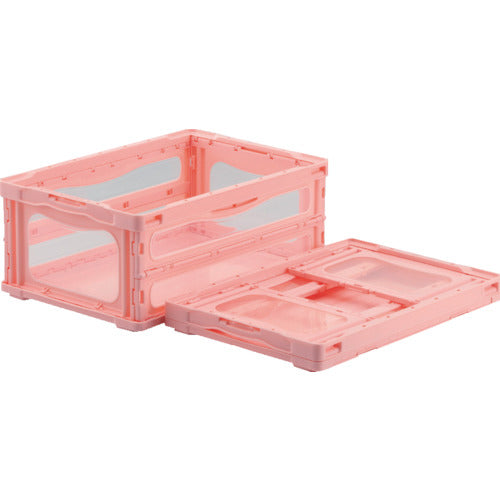 サンコー 折りたたみコンテナー 559140 マドコンライトO-30Bピンク
