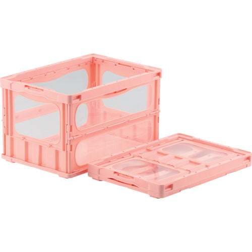 サンコー 折りたたみコンテナー 559120 マドコンライトO-50Bピンク