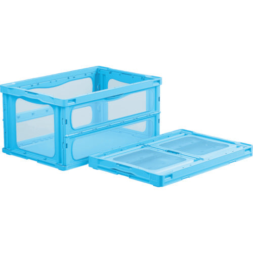 サンコー 折りたたみコンテナー 559190 マドコンライトO-75Bブルー