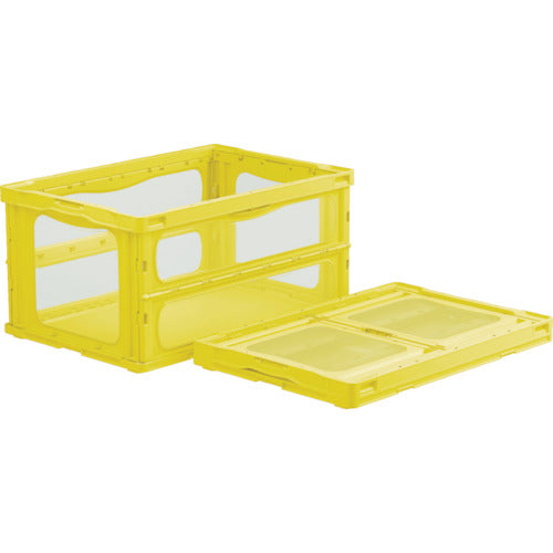 サンコー 折りたたみコンテナー 559190 マドコンライトO-75Bイエロー