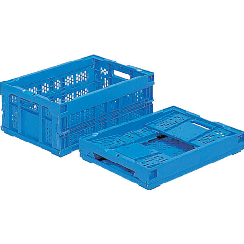 サンコー 折りたたみコンテナー 550430 オリコン30A(底面嵌合突起無)ブルー