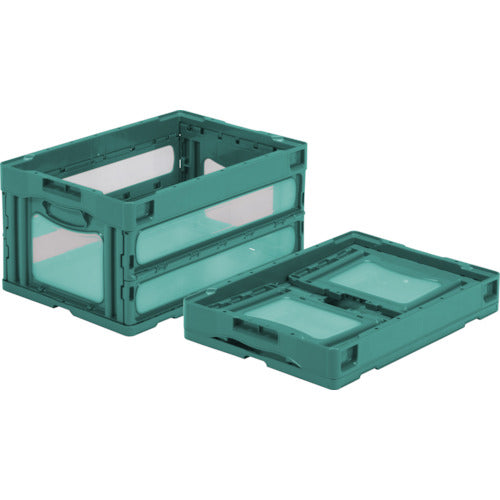 サンコー 折りたたみコンテナー 559040 マドコンO-40Bグリーン