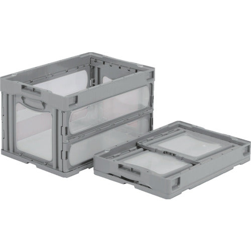 サンコー 折りたたみコンテナー 559010 マドコンO-50B ライトグレー