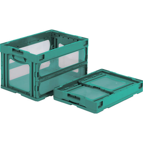 サンコー 折りたたみコンテナー 559010 マドコンO-50Bグリーン