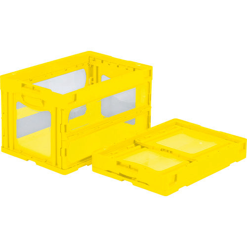 サンコー 折りたたみコンテナー 559010 マドコンO-50Bイエロー