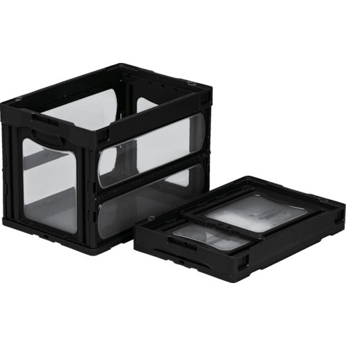 サンコー 折りたたみコンテナー 559240 マドコンO-60Bブラック