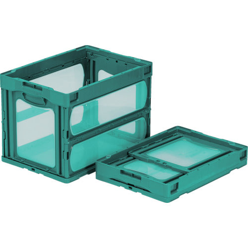 サンコー 折りたたみコンテナー 559240 マドコンO-60Bグリーン