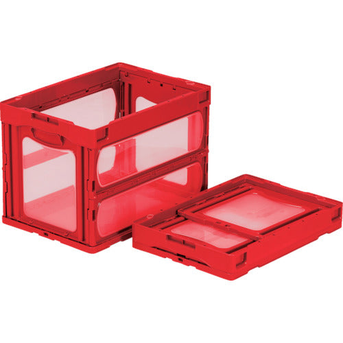 サンコー 折りたたみコンテナー 559240 マドコンO-60Bレッド