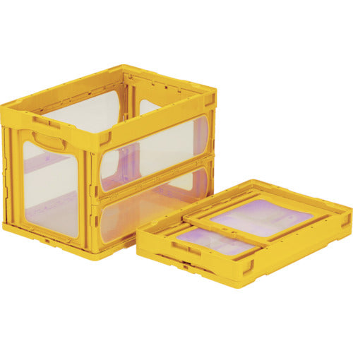 サンコー 折りたたみコンテナー 559240 マドコンO-60Bイエロー
