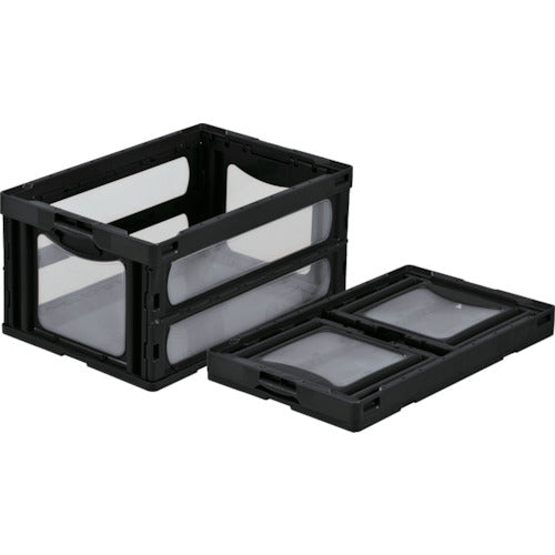 サンコー 折りたたみコンテナー 559070 マドコンO-75Bブラック