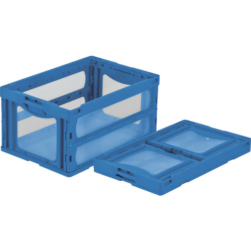 サンコー 折りたたみコンテナー 559070 マドコンO-75Bブルー