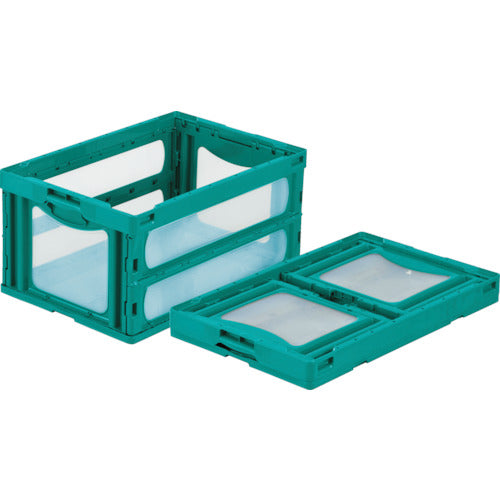 サンコー 折りたたみコンテナー 559070 マドコンO-75Bグリーン