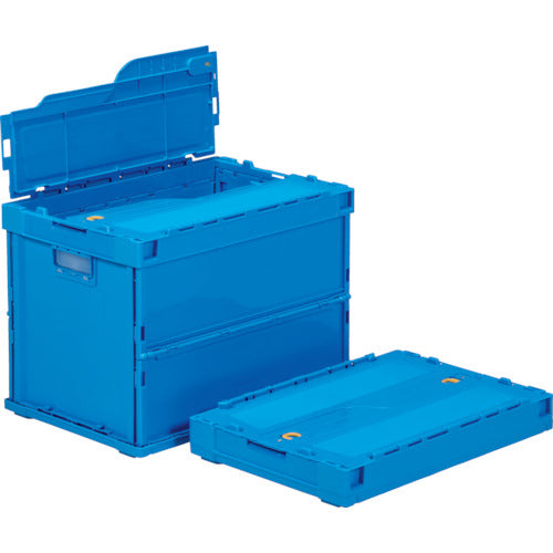 サンコー フタ一体型折りたたみコンテナー 559310 ペタンコC-60B-Bブルー