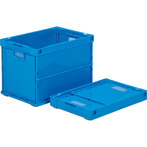 サンコー 折りたたみコンテナー 559300 ペタンコO-60Bブルー 容量61.8L