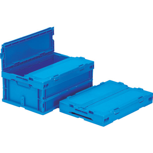 サンコー フタ一体型折りたたみコンテナー 558890 サンクレットオリコンP30B-SLブルー