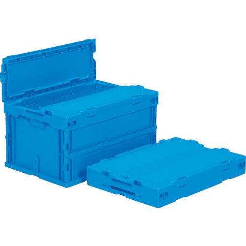 サンコー フタ一体型折りたたみコンテナー 558910 サンクレットオリコンP40B-SLブルー 容量41.8L