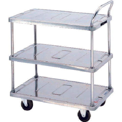 ダンディ ステンレス台車 ダンディSシリーズ タイプSL 3段テーブル片ハンドル式 W710×D450