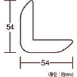光 アングル型スポンジ 黄 54×54X450mm