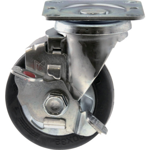 SPACIO プレートタイプ金属キャスター自在ストッパー付きSTー100S