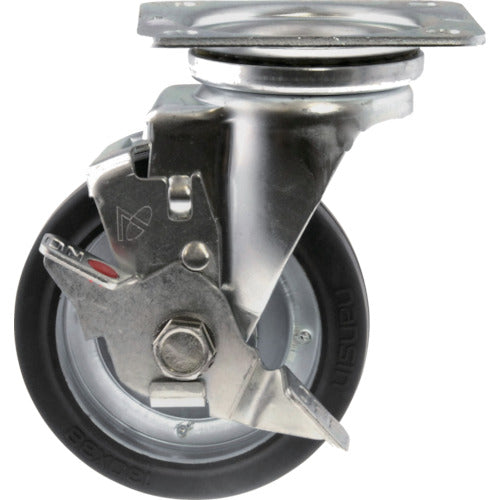 SPACIO プレートタイプ金属キャスター自在ストッパー付きSTー130S