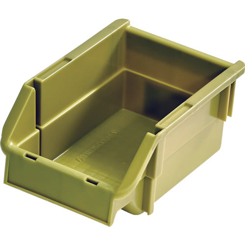 TRUSCO T型コンテナ ネスティングタイプ 黄緑