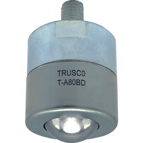 TRUSCO ボールキャスター切削加工品 下向き用 スチール製 許容荷重80kg