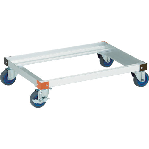 TRUSCO コンテナ台車 アルミカート 内寸540×375 エアーキャスター