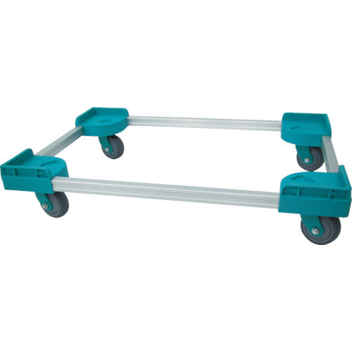 TRUSCO コンテナ台車 アルミカート 649×439 省音キャスター