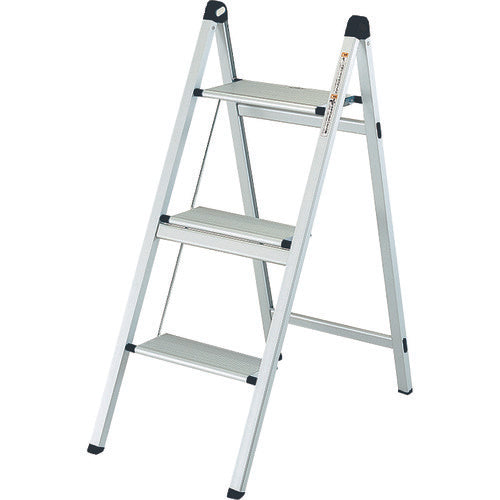 TRUSCO 薄型幅広踏台(片側昇降タイプ) 3段 高さ800mm