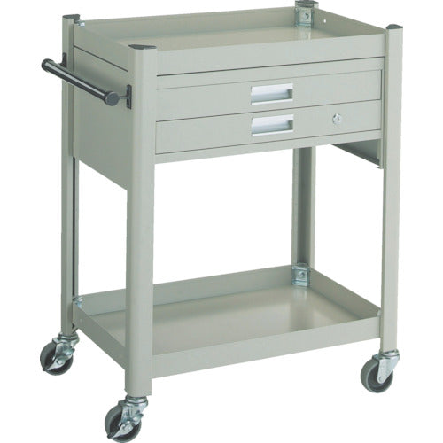 TRUSCO コンビネーションワゴン 643X427XH880 2段引出付