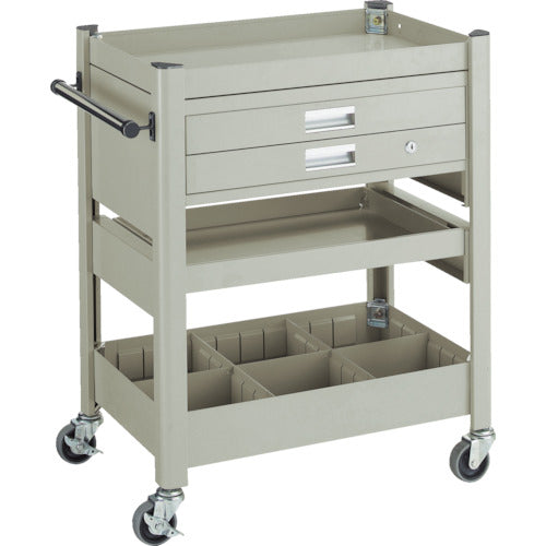 TRUSCO コンビネーションワゴン 643X427XH880 スライド棚付