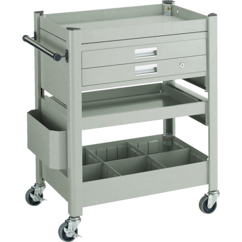 TRUSCO コンビネーションワゴン 643X427XH880 スライド棚付