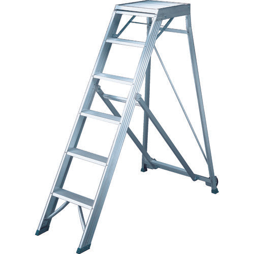 TRUSCO 折りたたみ式作業用踏み台 高さ1.80m