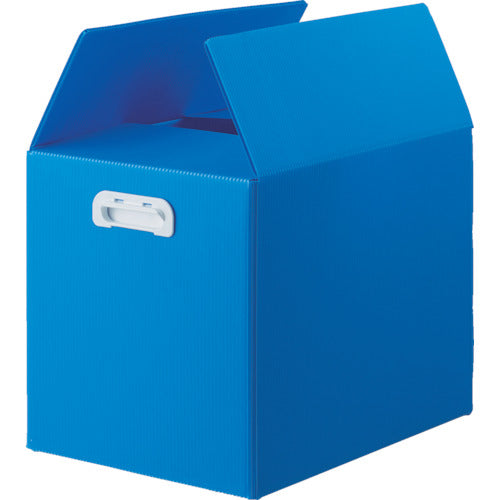 TRUSCO ダンボールプラスチックケース 5枚セット A3サイズ 取っ手穴なし ブルー
