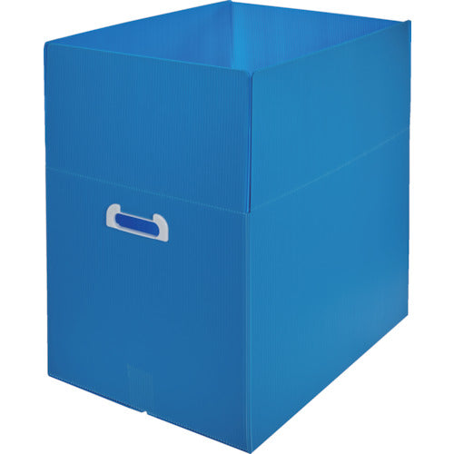TRUSCO ダンボールプラスチックケース 5枚セット B3サイズ 取っ手穴あき 青