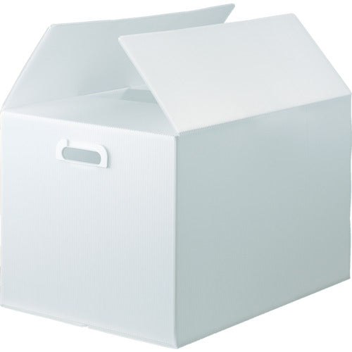 TRUSCO ダンボールプラスチックケース 5枚セット B3サイズ 取っ手穴あき 半透明