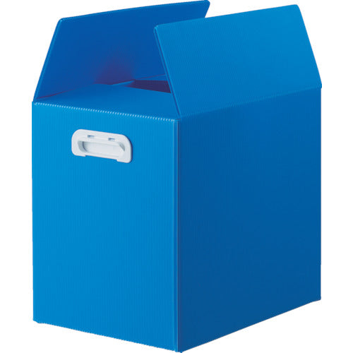 TRUSCO ダンボールプラスチックケース 5枚セット B4サイズ 取っ手穴なし ブルー