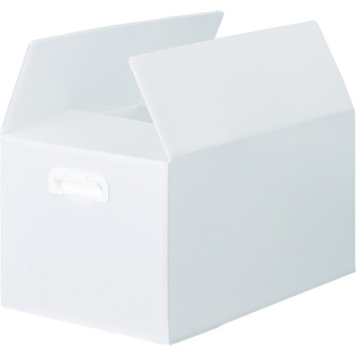 TRUSCO ダンボールプラスチックケース 5枚セット 果物箱サイズ 取っ手穴なし 半透明