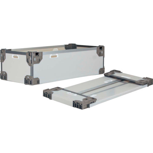 RISU テクセルハイブリッド折りたたみコンテナー 637464 長尺折り畳みコンテナRS-SMグレー/グレー1090×545×250