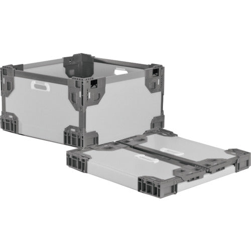 RISU テクセルハイブリッド折りたたみコンテナー 637501 長尺折り畳みコンテナRS-SMグレー/グレー545×545×300